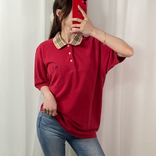 버버리 카라노바체크 포켓 PK