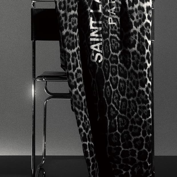 생로랑 레오파드 파리 익스클루시브 울 실크 블랭킷