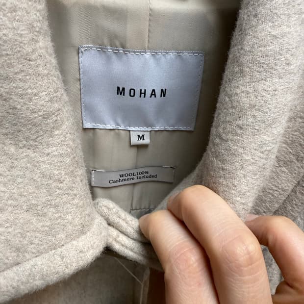 모한 울100% 코트 m