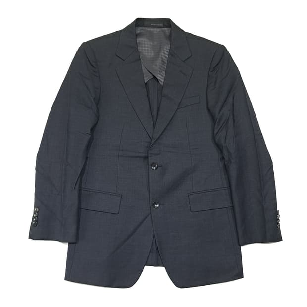 CL486 M 솔리드옴므 울 싱글 다크차콜 블레이저 자켓