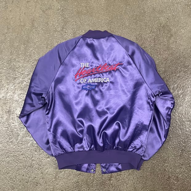 90s 쉐보레 나일론 사틴 자켓 (100)