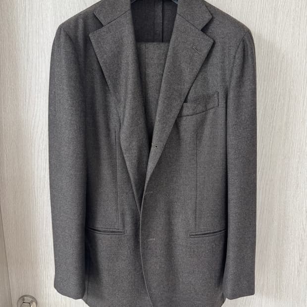 유나이티드 애로우즈 상위 라벨 소버린하우스 다크브라운 플란넬 수트 52