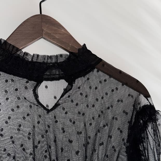 빈티지 매쉬 블라우스