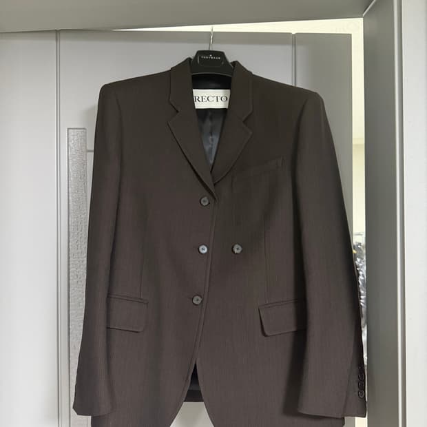 렉토 버진울 빈티지 스트라이프 블레이저 S