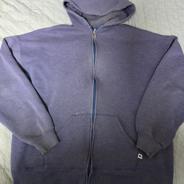 [XXL] 90s 빈티지 러셀 애슬레틱 후드집업 페이드 퍼플