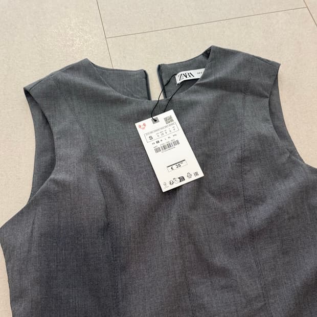 새상품) Zara 자라 그레이 플리츠 원피스 S