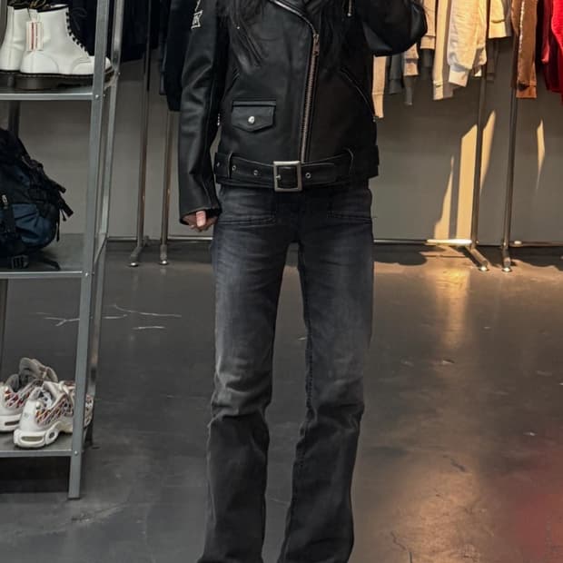 크로우즈 워스트 무장전선 가죽라이더 자켓 A3286