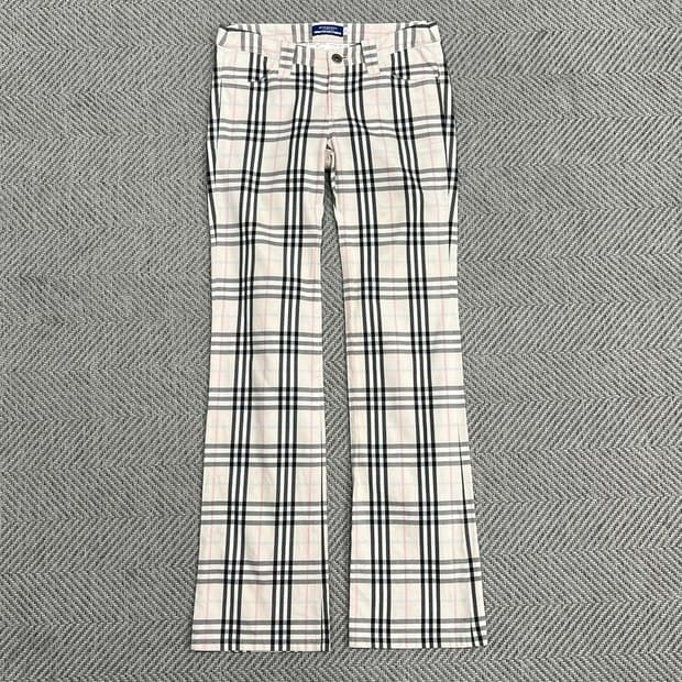 버버리 런던 블루라벨 체크 팬츠 v0944