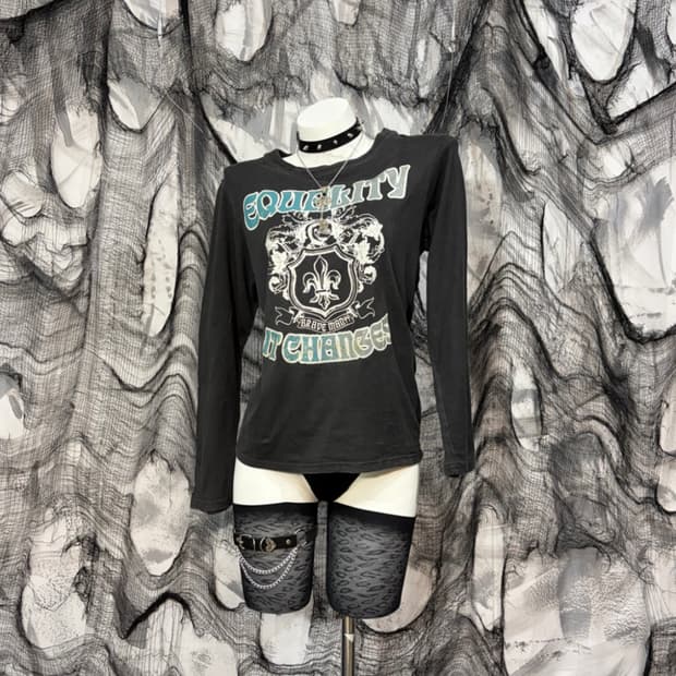 Y2K Glitter dagger Printing long sleeve