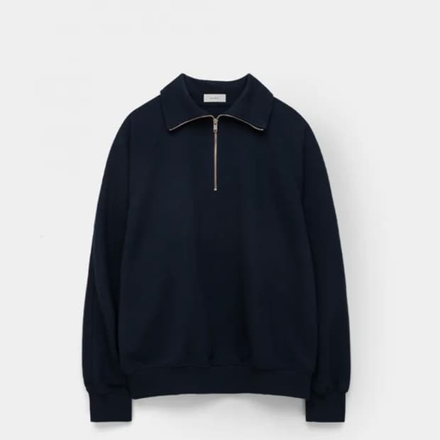 네이비 하프집업 맨투맨