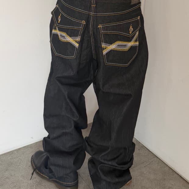 빈티지 자수 힙합팬츠