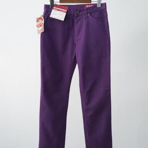 우먼 퍼플 팬츠