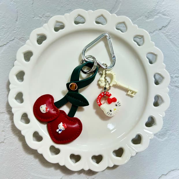 ❤️미니 키티 체리 커스텀키링