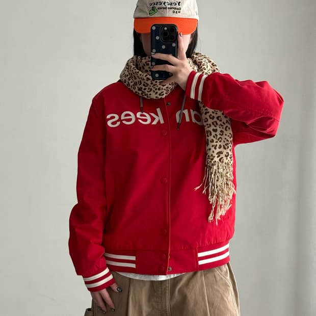 엠엘비 양키즈 레드 바시티 자켓