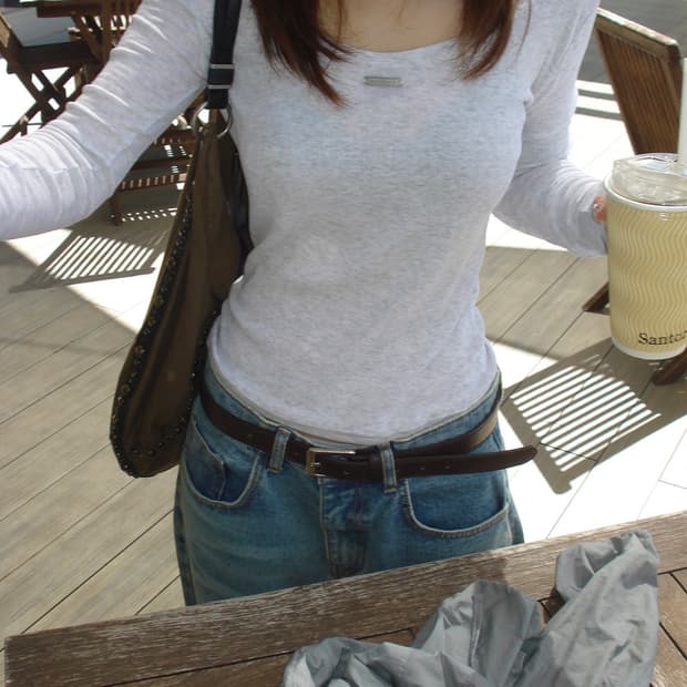 아워캐비넷 turn 2way tee 올리브색