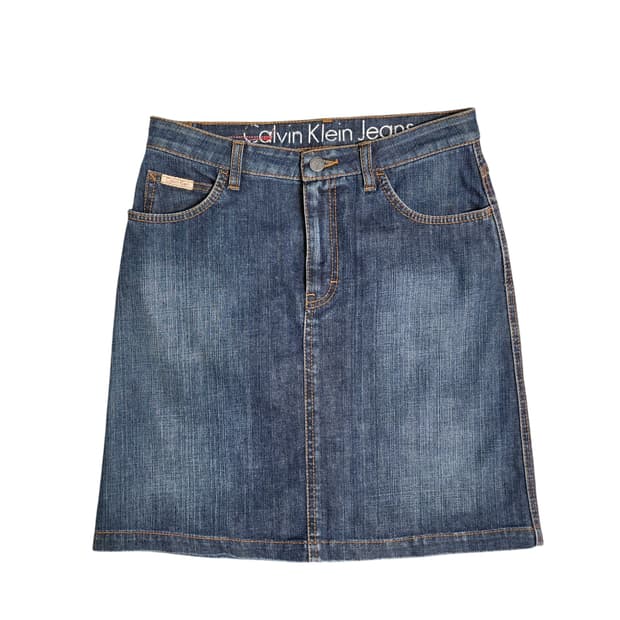 Calvin Klein 캘빈클라인 미디 데님 스커트