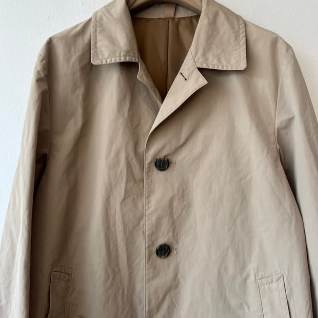 커스텀멜로우 남성 베이지 맥코트 간절기싱글코트