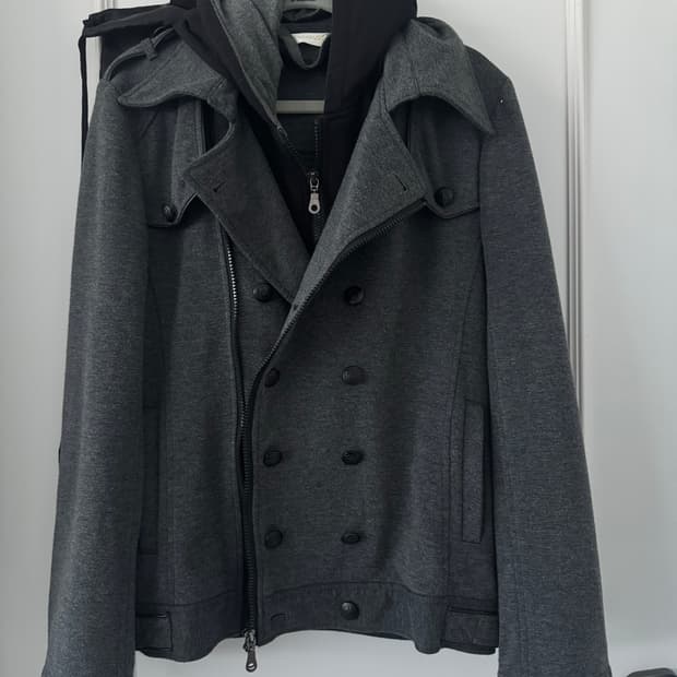 사선지퍼 나폴레옹 후드 코트 자켓