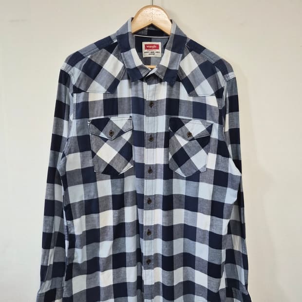 랭글러Wrangler 체크 웨스턴 셔츠 L사이즈 - S328
