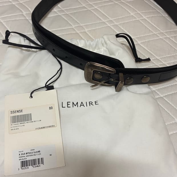 르메르 웨스턴벨트 블랙 80사이즈