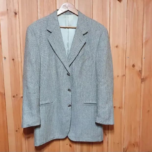 vtg 펜디 정품 울 린넨 블레이저 자켓 남성 100