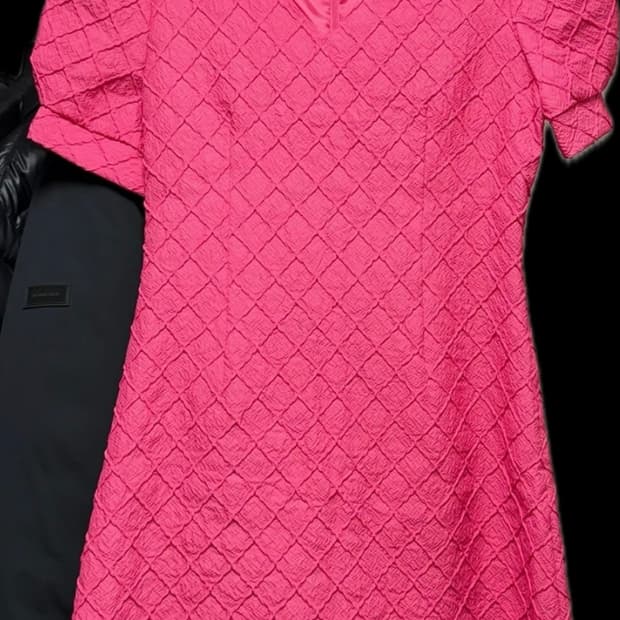 다바걸 핑크 퍼프 원피스