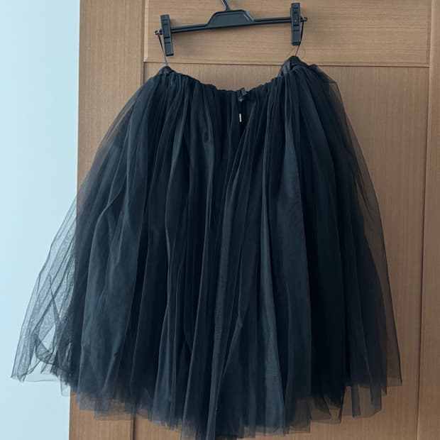 (네고가능)느와케이니노미야 24AW Tulle Skirt (블랙 L)