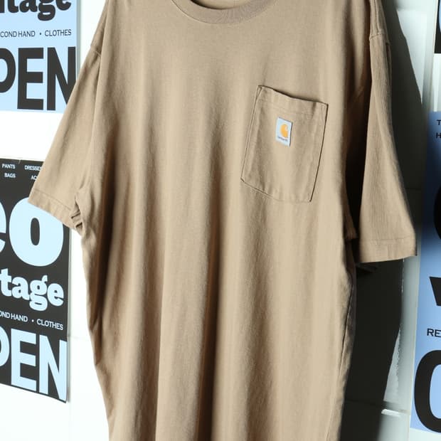 (XL-3XL) 칼하트 반팔 티셔츠 USA 베이지 빅사이즈-H31835