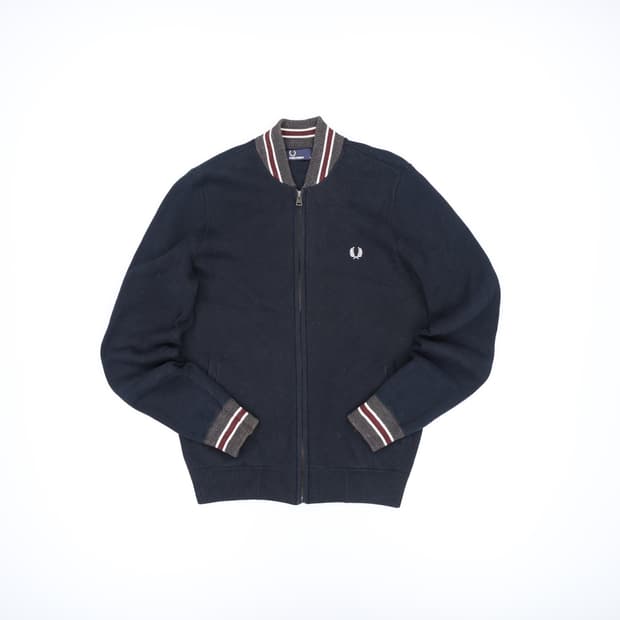 S 프레드 페리 니트 블루종 0407H1