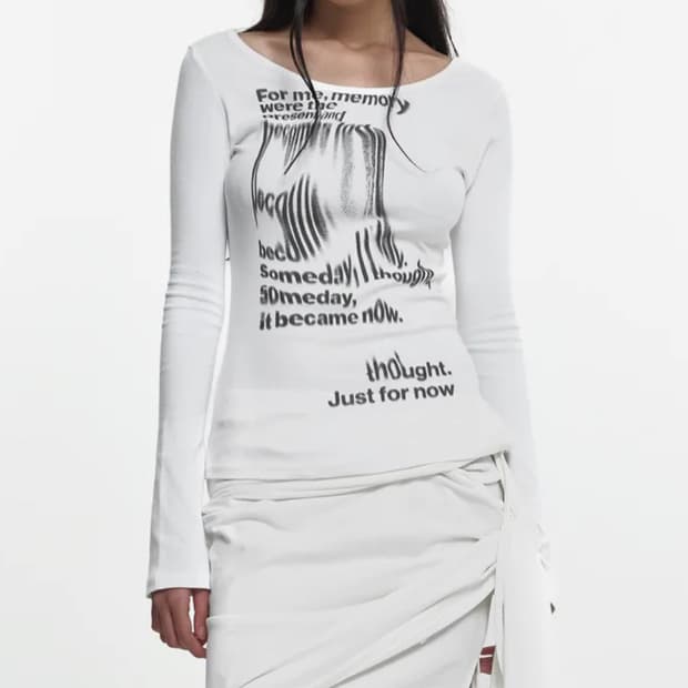 나체 NACHE FLOW SLIM FIT LONG SLEEVE IVORY