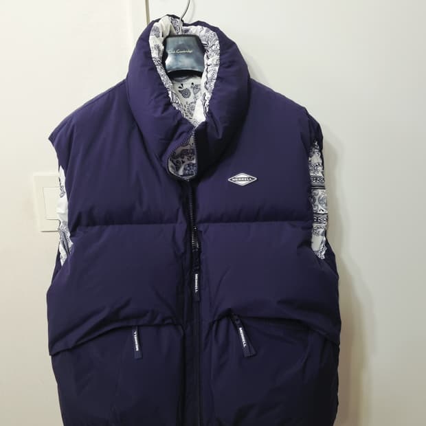 머렐 정품 양면 민소매 오리털패딩 105사이즈