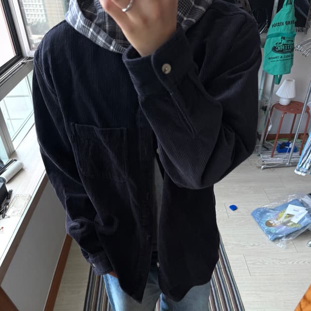 슈프림 코듀로이 후드 셔츠