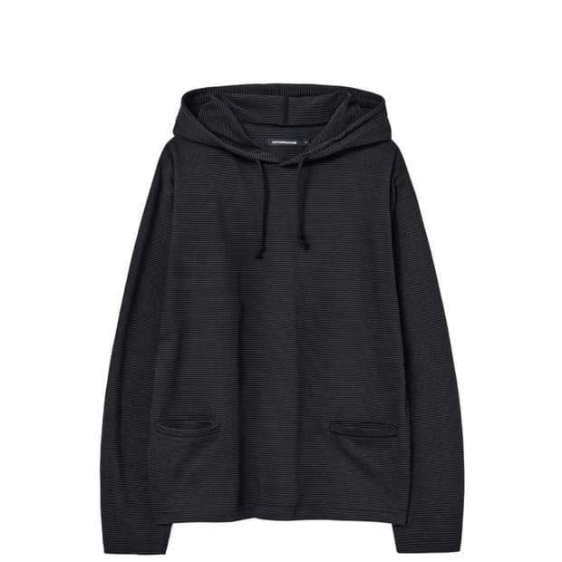 해칭룸  Stripe Hoodie Black