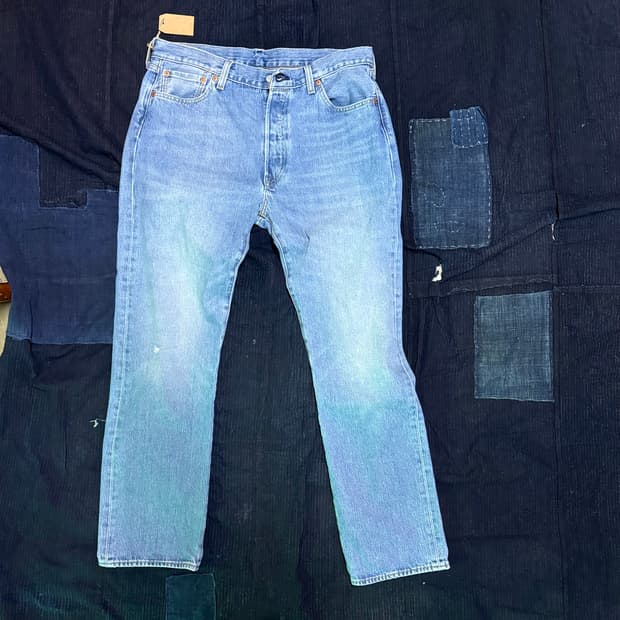 리바이스 프리미엄 501 스트레이트 핏 데님 팬츠 36