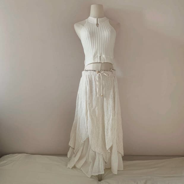 빈티지 나시 빈티지 스커트 일본빈티지 페어리 스커트 모리 사와코 하구미