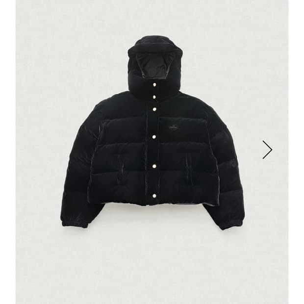 더바넷 벨벳 구스 푸퍼 패딩