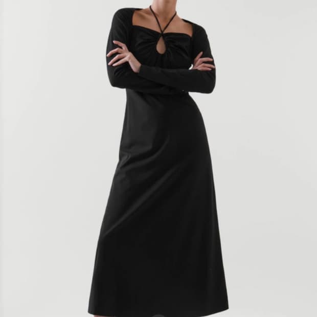 코스 홀터넥 롱원피스