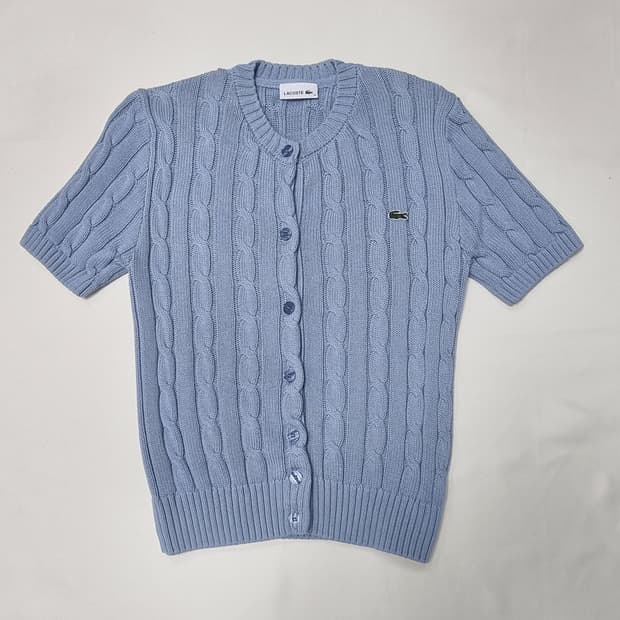라코스테 케이블 반팔 가디건 34, S _ 여성