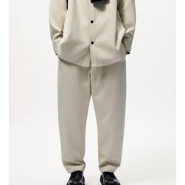 자라 x 스튜디오 니콜슨 트윌 팬츠 베이지 (31)