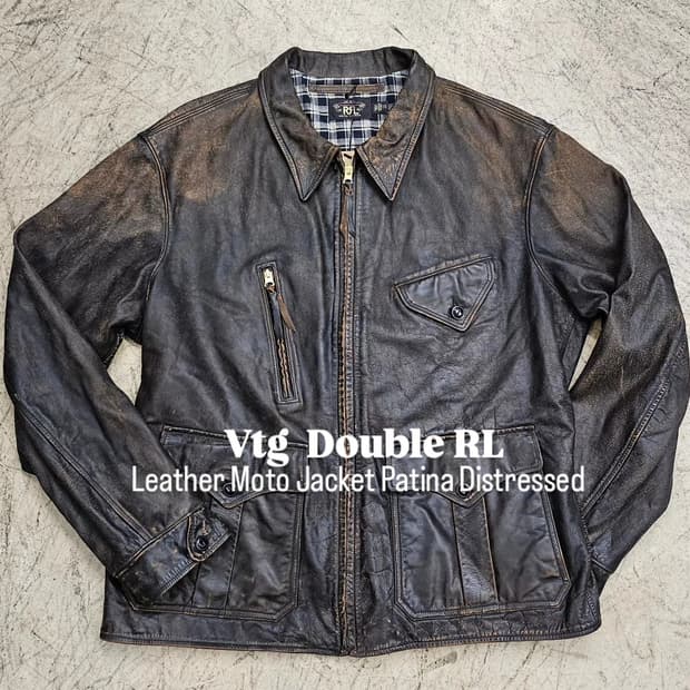 Double RL Leather Moto Jacket.