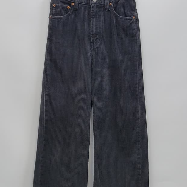 LEVI'S 리바이스 코듀로이 와이드 팬츠 / 여 25 블랙 차콜