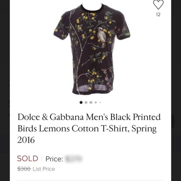 돌체엔가바나 버즈 레몬 반팔티셔츠 판매