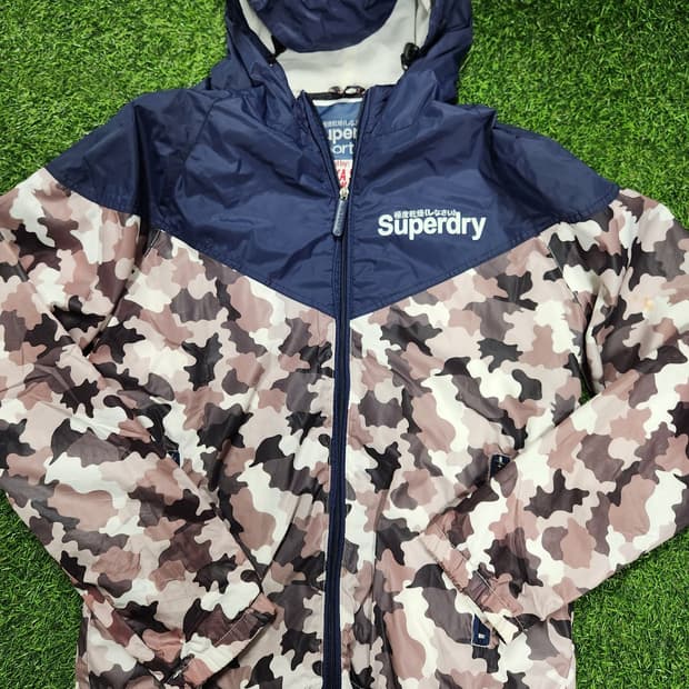 슈퍼드라이 Superdry 카모 후드 윈드브레이커 바람막이 L