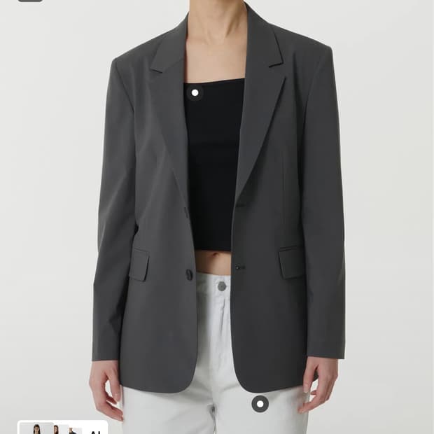 무신사스탠다드 우먼 우먼즈 베이식 블레이저 [그레이] 출근용 정장