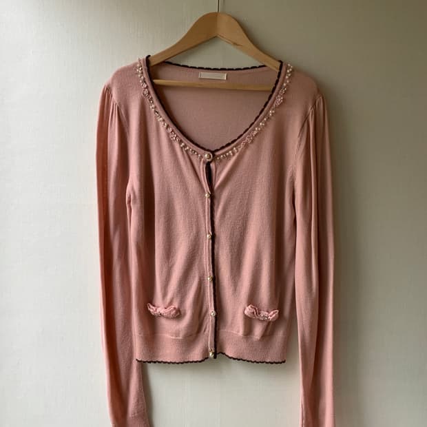 indipink petit flower pearl cardigan