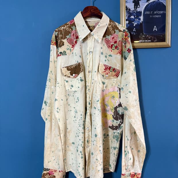 Grail USA Floral vintage Western shirt.