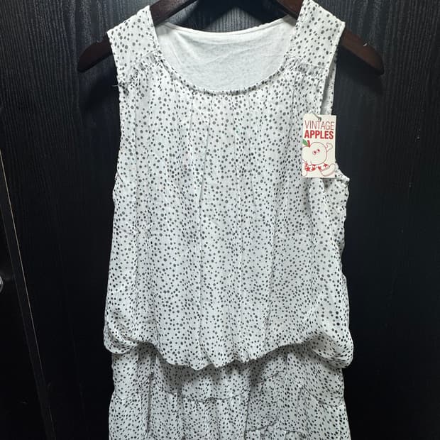 vintage one-piece 도트 나시 원피스
