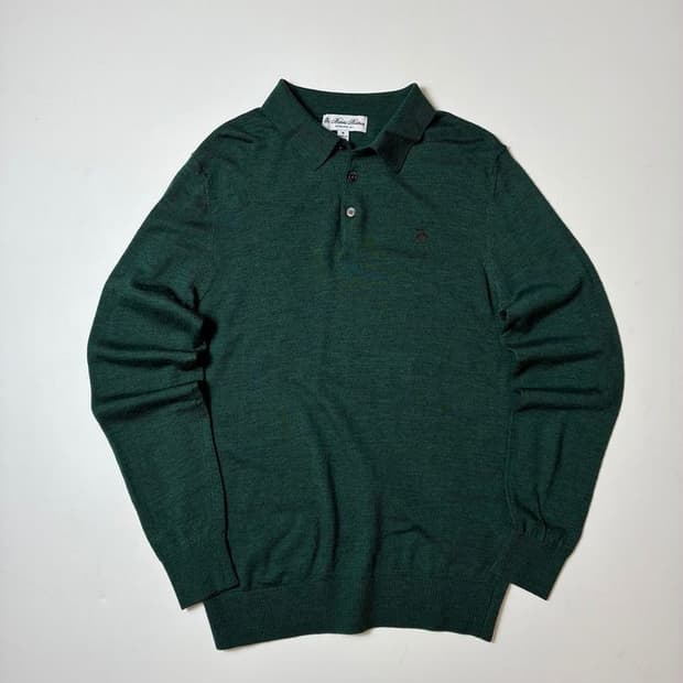 브룩스브라더스 자수 로고 울 니트 카라 롱슬리브 PN8512