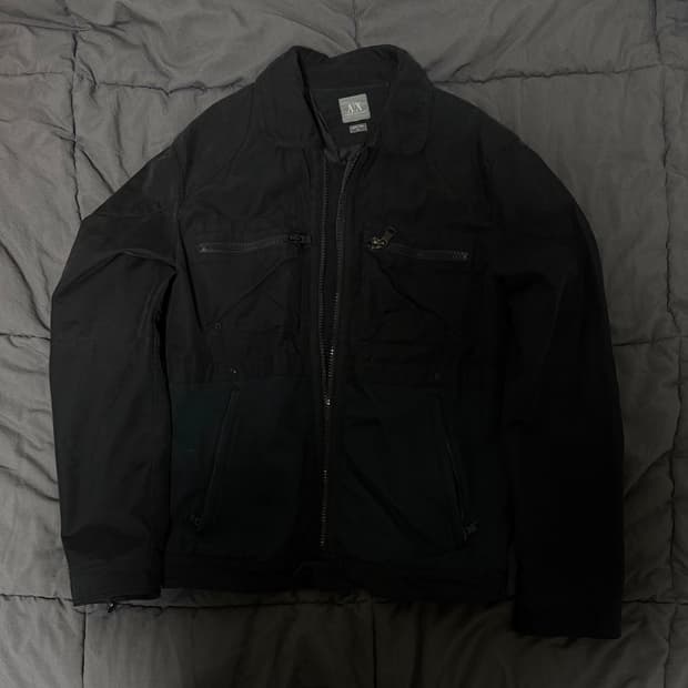 알마니 익스체인지 코튼-나일론 필드 자켓