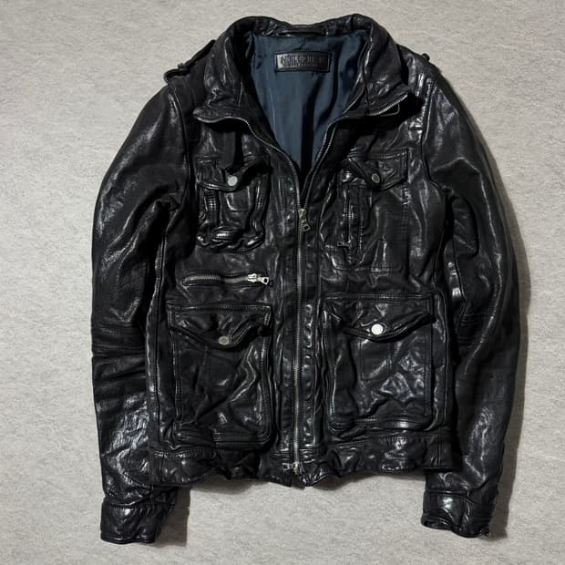 닐바렛 멀티지퍼 버팔로레더자켓